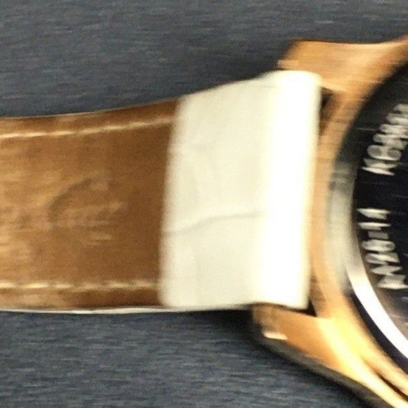 Kenneth Cole Diamond Watch White Leather Gold A126-14 KC2857 main image 8